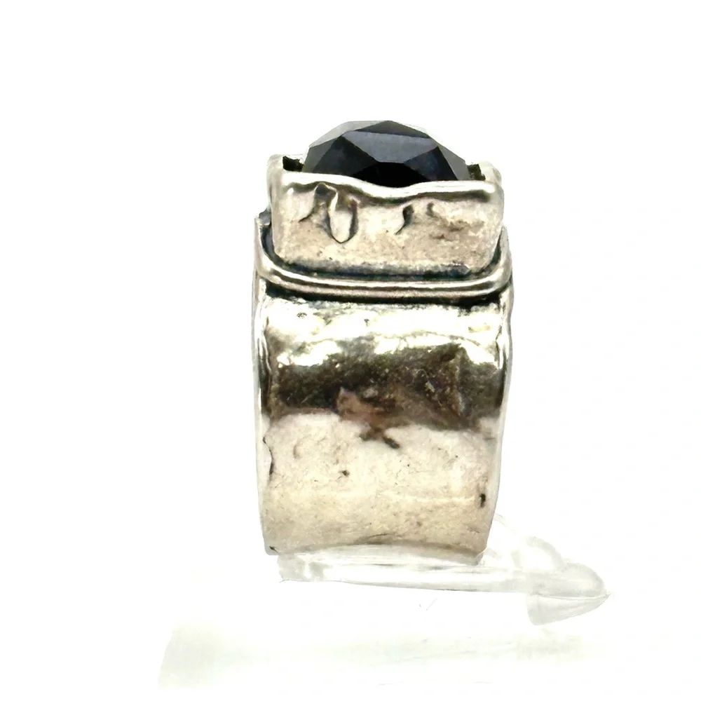 Silpada Retired Vintage R1453 Dusk Til Dawn Silver Smoky Quartz Ring Size 7.75
